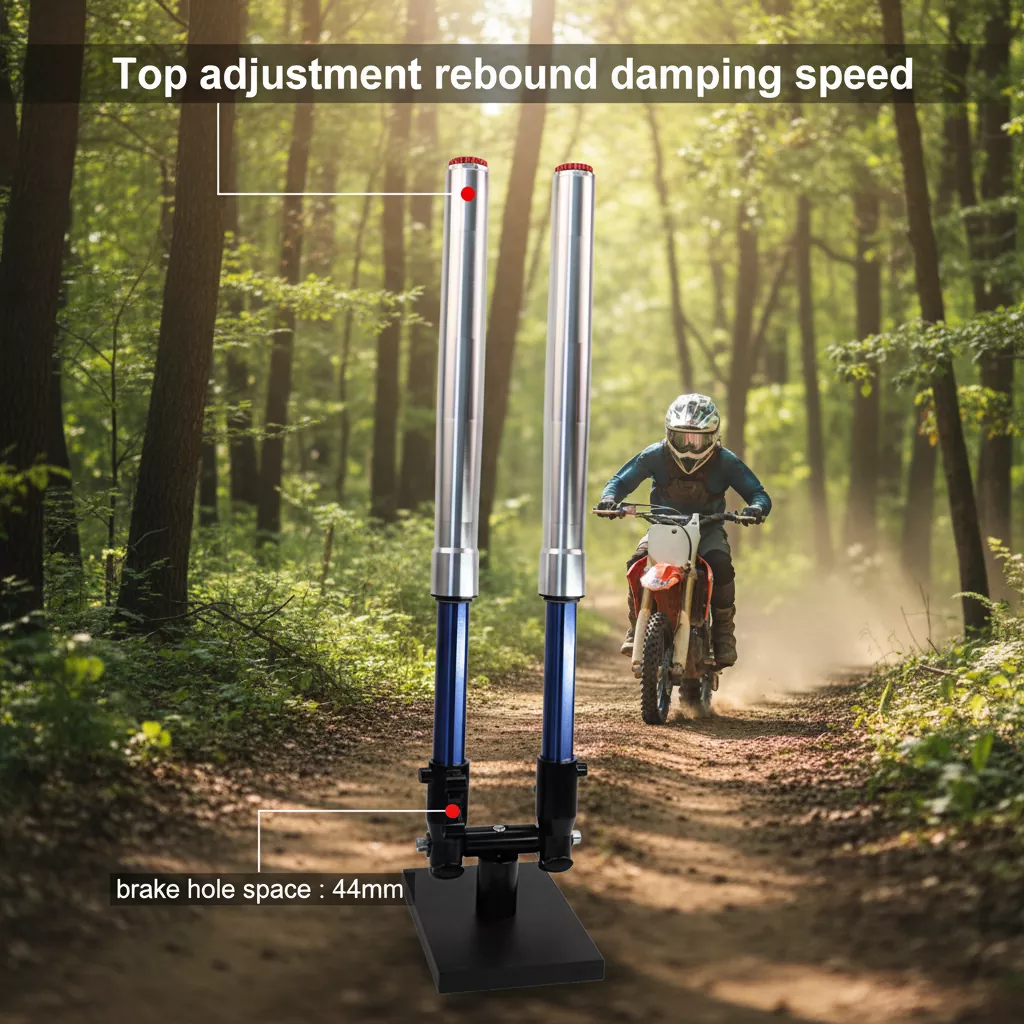 44 mm jalaga ümberpööratud kahvel tagasilöögiga reguleeritav mootorratta amortisaator