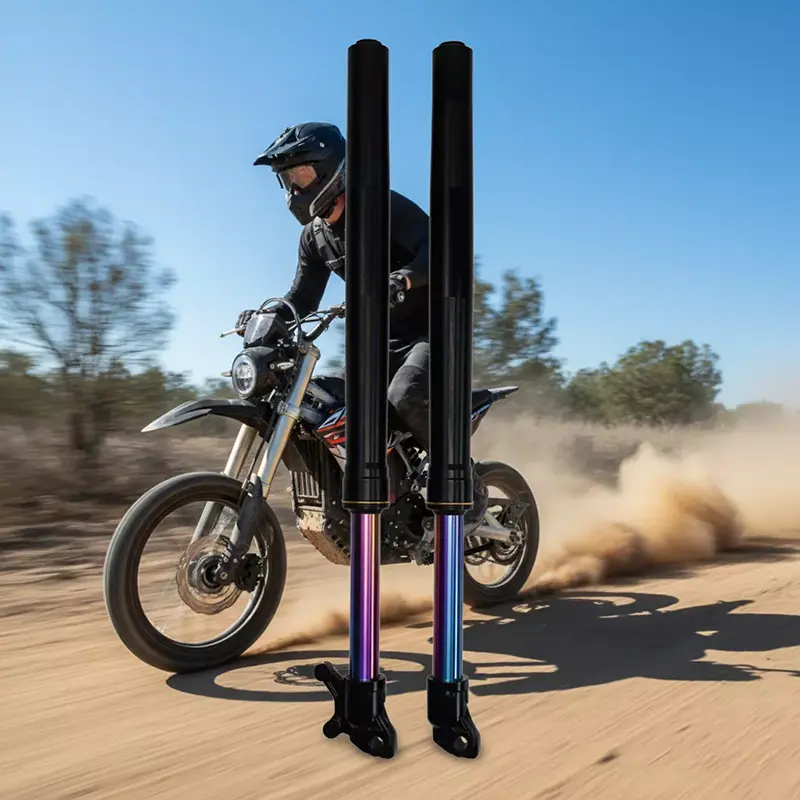 Vikerkaarevärvi kohandatud ümberpööratud esihargiga mootorratta amortisaator